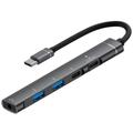 Hub USB-C multifuncțional 5 în 1 din aliaj de aluminiu