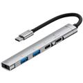 Hub USB-C multifuncțional 5 în 1 din aliaj de aluminiu - argintiu