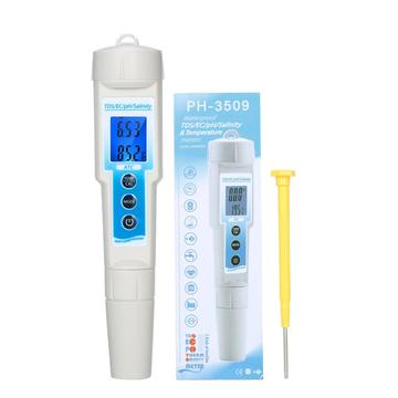 5-in-1 pH Meter ușor și durabil rezistent la apă multifuncțional TDS / EC / pH / salinitate / temperatură Tester de calitate a apei Tester de calitate a apei