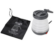 Adler AD 1370UK Ceainic de plastic 0.6L - silicon de călătorie cu priză britanică