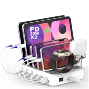 Stație de încărcare universală cu 6 porturi 018-3PD-2 - 110W - Alb
