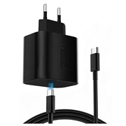 Încărcător rapid USB-C PD de 60W pentru Nintendo Switch 2/Lite/OLED, cu cablu de 2m - Negru