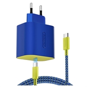 Încărcător rapid USB-C PD de 60W pentru Nintendo Switch 2/Lite/OLED, cu cablu de 2m - albastru închis