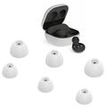 6Pcs înlocuire Earbuds Sfaturi de înlocuire Soft silicon Căștile de căști pentru Samsung Galaxy Buds2 - alb