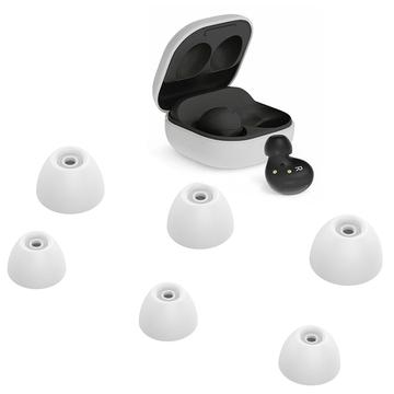 6Pcs înlocuire Earbuds Sfaturi de înlocuire Soft silicon Căștile de căști pentru Samsung Galaxy Buds2 - alb