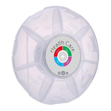 Organizator inteligent de pilule pentru 7 zile cu 5 alarme programabile - gri