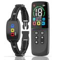 760 Pro Dog Bark Control Collar cu ecran color - Vibrație și sunet Auto Trainer - Negru