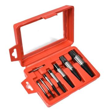 8 buc. Set extractor de șuruburi și bolțuri din oțel cu conținut ridicat de carbon - Roșu