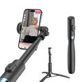 Selfie Stick și trepied Bluetooth cu 8 secțiuni - negru