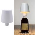 Touch Control Lumina sticlei de vin cu 3 culori schimbătoare LED Lampă de birou portabilă pentru bar, petrecere - alb