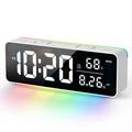 Ceas cu alarmă digital 8830 cu lumină de veghe RGB - Alb