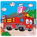 Puzzle 9 Piese / Jucărie Educațională Jigsaw pentru Copii - Mașină De Pompieri