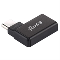 Adaptor USB-C / USB 3.0 OTG la 90 de Grade - 10Gbps - Negru