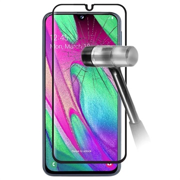 Protector de ecran cu acoperire completa 9D Samsung Galaxy A40 din sticla securizata - negru