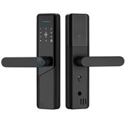 Încuietoare inteligentă a ușii A1 Tuya WiFi cu amprentă digitală cu parole dinamice și NFC - Negru