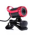 Webcam A859 cu cablu USB și microfon încorporat - 640x480 - negru / roșu
