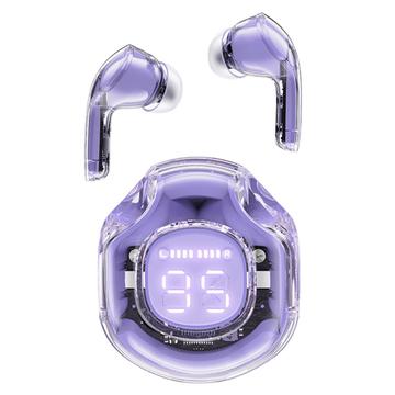 ACEFAST T8 / AT8 Crystal (2) Culoare Bluetooth Earbuds Căști fără fir ușoare și ușoare pentru muncă - Violet