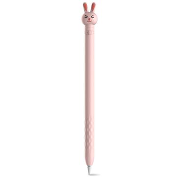 AHASTYLE PT129-1 pentru Apple Pencil 1st Generation Stylus Pen Stylus Pen Silikone Cover - Pink Rabbit
