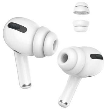 AHASTYLE PT99-2 1 pereche de vârfuri de ureche pentru Apple AirPods Pro 2 / AirPods Pro Bluetooth Earpods Pro Bluetooth Earphone Capac de silicon, Dimensiunea S - alb