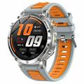 Ceas inteligent AK122 de 1.7" - Apeluri prin Bluetooth, ritm cardiac, SpO2, IP68 - Gri / Portocaliu