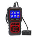 Scaner OBD2 AT500 - Instrument de diagnosticare auto cu ecran TFT de 2.4" - Negru / Roșu