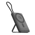 AZEADA AZ-P34 Baterie externă magnetică de 10000mAh cu cablu USB-C - 22.5W/15W - Gri închis