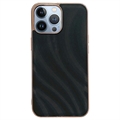 Husă TPU Acoperit iPhone 14 Pro Max - Abstract - Negru