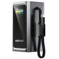 Baterie externă Acefast M33 de 20000mAh cu ecran TFT de 1.96" și cablu USB-C – 100W – Gri