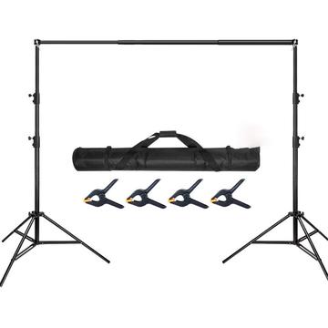 Suport trepied reglabil cu 4 cleme pentru fundal foto - 2.88x3m
