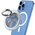 AhaStyle DD-01 Suport inel telefon magnetic - compatibil MagSafe - Marmură albastră