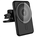 Suport Auto Grilaj Ventilație / Încărcător Magnetic Wireless C1 - 15W - Negru