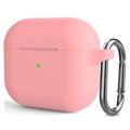 Husă Silicon cu Carabinieră AirPods 3 - Roz