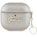 Husă AirPods 4 Guess Metallic Script Charm - Aur