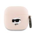 Carcasă din silicon AirPods 4/AirPods 5 Karl Lagerfeld Choupette Head 3D - Roz