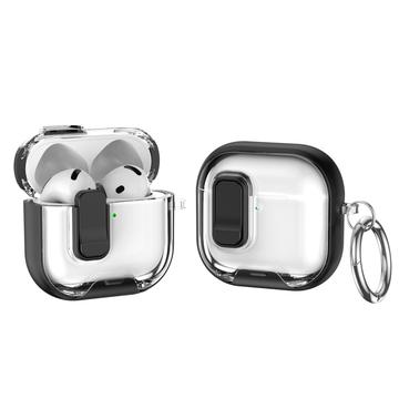 Husă hibridă de protecție AirPods 4 cu blocare și cârlig