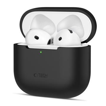 Carcasă din silicon AirPods 4 Tech-Protect - Negru