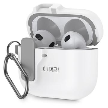 Carcasă AirPods 4 Tech-Protect Slim Hook - Alb