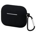 AirPods Pro 3 Carcasă din silicon lichid cu model floral și carabină - Negru