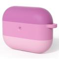 AirPods Pro 3 Gradient Carcasă din silicon rezistentă la șocuri cu carabină - roz