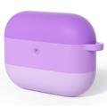 AirPods Pro 3 Gradient Carcasă din silicon rezistentă la șocuri cu carabină - Violet