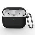 Husă Silicon cu Carabinieră AirPods Pro 3 - Negru