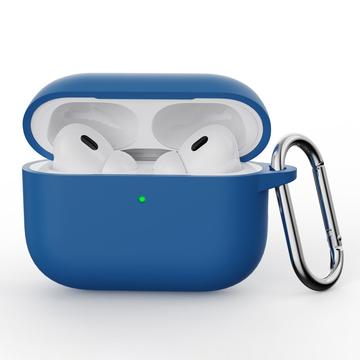Husă Silicon cu Carabinieră AirPods Pro 3 - Albastru Închis