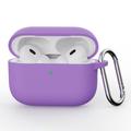 Husă Silicon cu Carabinieră AirPods Pro 3 - Violet