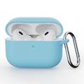 Husă Silicon cu Carabinieră AirPods Pro 3 - Albastru Cer