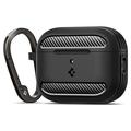 Husă TPU AirPods Pro 3 - Spigen Rugged Armor - Negru