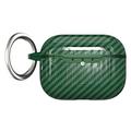 Husă TPU cu Carabinieră AirPods Pro 3 - Fibră De Carbon - Verde