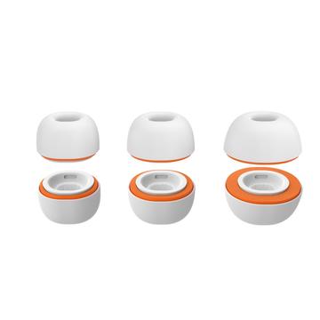 AirPods Pro/Pro 2 AhaStyle WG181 vârfuri de înlocuire pentru urechi - 3 perechi - alb / portocaliu