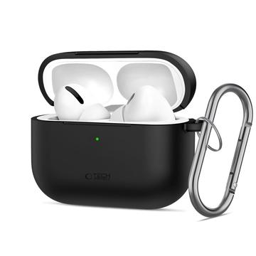 Carcasă cu cârlig din silicon Airpods Pro 3 Tech-Protect - Negru
