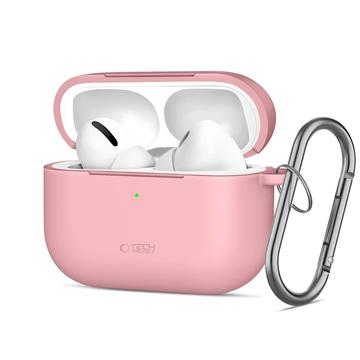 Carcasă cu cârlig din silicon Airpods Pro 3 Tech-Protect - roz prăfuit