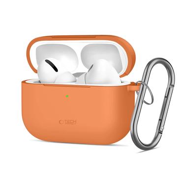 Carcasă cu cârlig din silicon Airpods Pro 3 Tech-Protect - Portocaliu Cosmic